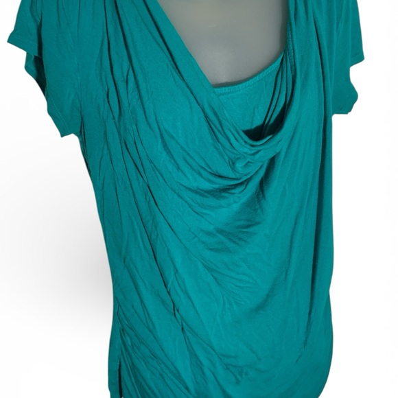 Apt. 9 Tops - Apt. 9 Teal Short Sleeve Drape Neck Top